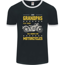 Some Grandpas Funny Biker Motorcycle Bike Mens Ringer T-Shirt FotL Black/White