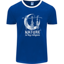Nature Is My Religion Witch Halloween Mens Ringer T-Shirt FotL Royal Blue/White