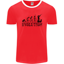 Evolution of a Hunter Funny Hunting Hunt Mens Ringer T-Shirt FotL Red/White