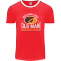 Old Man With Sticky Shoes Climbing Climber Mens Ringer T-Shirt FotL Red/White