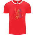 Love is Not a Crime LGBT Gay Awareness Mens Ringer T-Shirt FotL Red/White