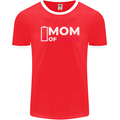 Mom of 2 Boys Funny Mother's Day Mens Ringer T-Shirt FotL Red/White
