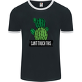 Cactus Can't Touch This Funny Gardening Mens Ringer T-Shirt FotL Black/White