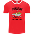 Weekend Forecast Golf with a Chance of Drinking Mens Ringer T-Shirt FotL Red/White