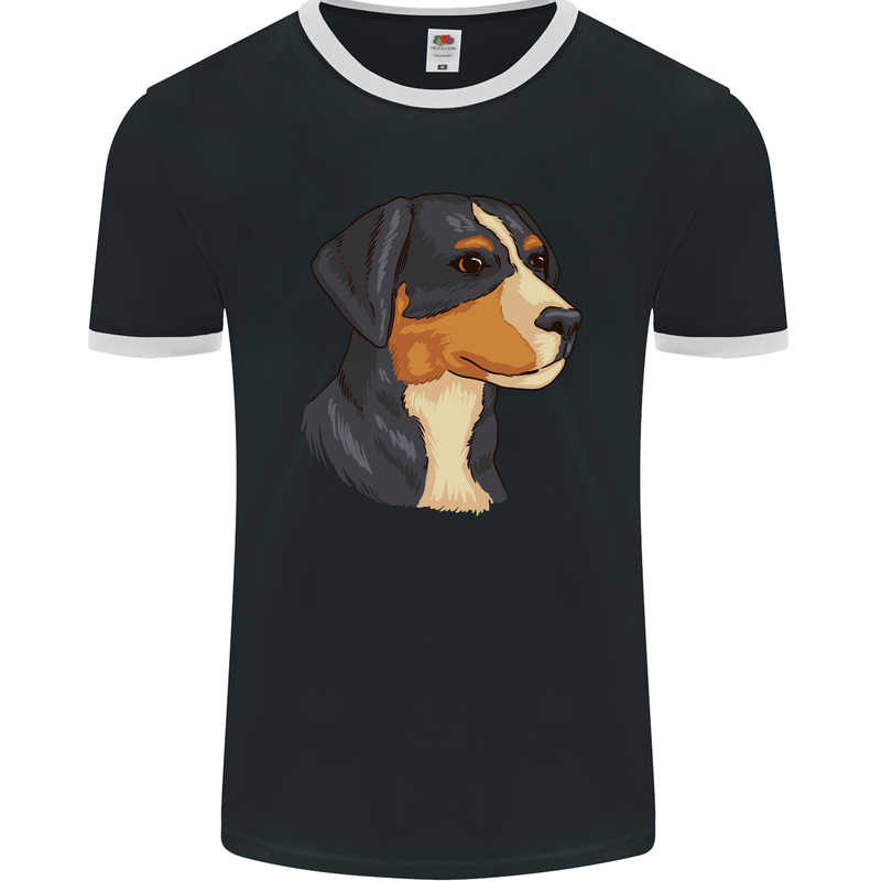 Appenzeller Sennenhund Dog Mens Ringer T-Shirt FotL Black/White