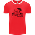 Powered Paragliding Evolution Paraglider Mens White Ringer T-Shirt Red/White