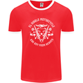 El Diablo Motorcycle Biker Motorbike Mens Ringer T-Shirt FotL Red/White