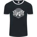 Chess Pieces Player Playing Mens Ringer T-Shirt FotL Black/White