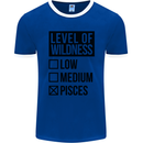 Levels of Wildness Pisces Mens Ringer T-Shirt FotL Royal Blue/White