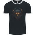 Superior Skull SCI-FI Demon Fantasy Mens Ringer T-Shirt FotL Black/White