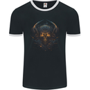 Superior Skull SCI-FI Demon Fantasy Mens Ringer T-Shirt FotL Black/White
