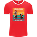 Motocross Father & Son Father's Day Mens Ringer T-Shirt FotL Red/White