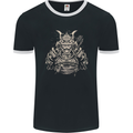 A Samurai Warrior Mens Ringer T-Shirt FotL Black/White