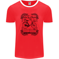 The Golden Age of Bicycles Cyclist Cycling Mens Ringer T-Shirt FotL Red/White