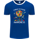 Embrace the Amazing Autism Autistic ASD Mens Ringer T-Shirt FotL Royal Blue/White