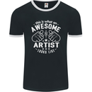 This Is What an Awesome Artist Looks Like Mens Ringer T-Shirt FotL Black/White