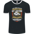 Grandad Is My Favourite Funny Fathers Day Mens Ringer T-Shirt FotL Black/White