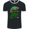 Chameleon Chameleoff Funny Off On Mens Ringer T-Shirt FotL Black/White