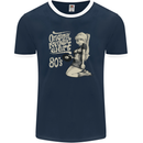 Original Music Shirt DJ Vinyl Turntable Mens Ringer T-Shirt FotL Navy Blue/White