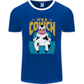 Its a Cowch Funny Cow Mens Ringer T-Shirt FotL Royal Blue/White