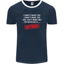 I'm Officially Retired Retirement Funny Mens Ringer T-Shirt FotL Navy Blue/White