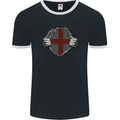 St Georges Day England Flag Fancy Dress Mens Ringer T-Shirt FotL Black/White