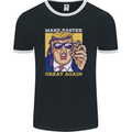 Make Easter Great Again Funny Donald Trump Mens Ringer T-Shirt FotL Black/White