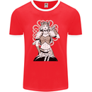 A Female Viking Shield Maiden Warrior Mens Ringer T-Shirt FotL Red/White