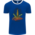 Alcohol Kills Cannabis Chills Weed Drugs Mens Ringer T-Shirt FotL Royal Blue/White