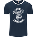 Son of Odin Valhalla Viking Norse Mythology Mens Ringer T-Shirt FotL Navy Blue/White