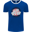 Professional Sudoku Solver Funny Mens Ringer T-Shirt FotL Royal Blue/White