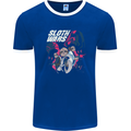 Sloth Wars Funny TV & Movie Parody Mens Ringer T-Shirt FotL Royal Blue/White