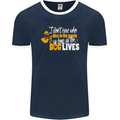 Funny Dog & Movie Lover Mens Ringer T-Shirt FotL Navy Blue/White