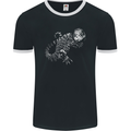 An Argentine Tegu Lizard Mens Ringer T-Shirt FotL Black/White