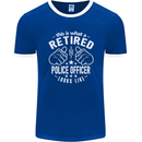 A Retired Police Officer Looks Like Mens Ringer T-Shirt FotL Royal Blue/White