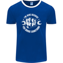 Here Because You Broke Something Mechanic Mens Ringer T-Shirt FotL Royal Blue/White