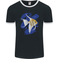 An Angel Fish in the Ocean Mens Ringer T-Shirt FotL Black/White