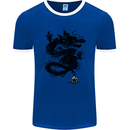 Ink Dragon Tattoo Mens Ringer T-Shirt FotL Royal Blue/White