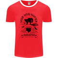 Join Our Coven Funny Halloween Cat Mens White Ringer T-Shirt Red/White
