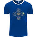 Celestial Elements Astrology Star Sign Mens Ringer T-Shirt FotL Royal Blue/White