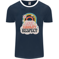 LGBT Love Equality Respect Gay Pride Day Mens Ringer T-Shirt FotL Navy Blue/White