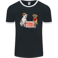 Pitbull Lovers Funny Dog Valentine's Day Mens Ringer T-Shirt FotL Black/White