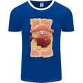 Stay Trippy Little Hippy Magic Mushroom LSD Mens Ringer T-Shirt FotL Royal Blue/White