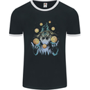 A Wizard Juggling Planets Space Fantasy Mens Ringer T-Shirt FotL Black/White