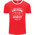 This Is What an Awesome Architect Looks Like Mens Ringer T-Shirt FotL Red/White
