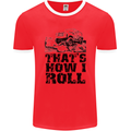 Thats How I Roll Role Playing Games RPG Mens Ringer T-Shirt FotL Red/White