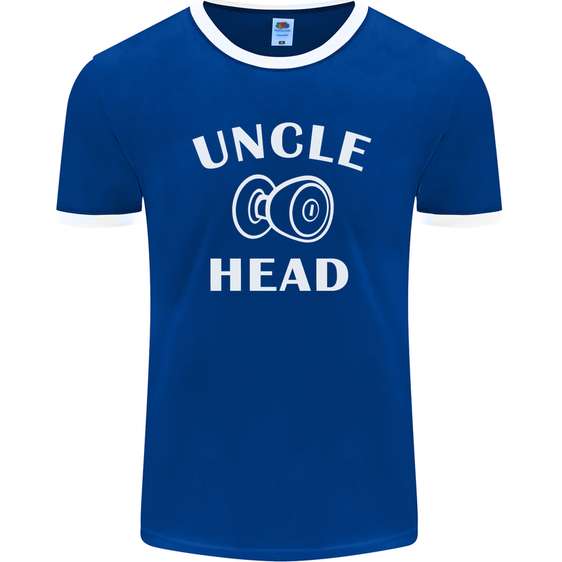 Uncle Knobhead Funny Uncle's Day Nephew Mens Ringer T-Shirt FotL Royal Blue/White