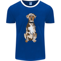 Catahoula Shepherd Dog Mens Ringer T-Shirt FotL Royal Blue/White