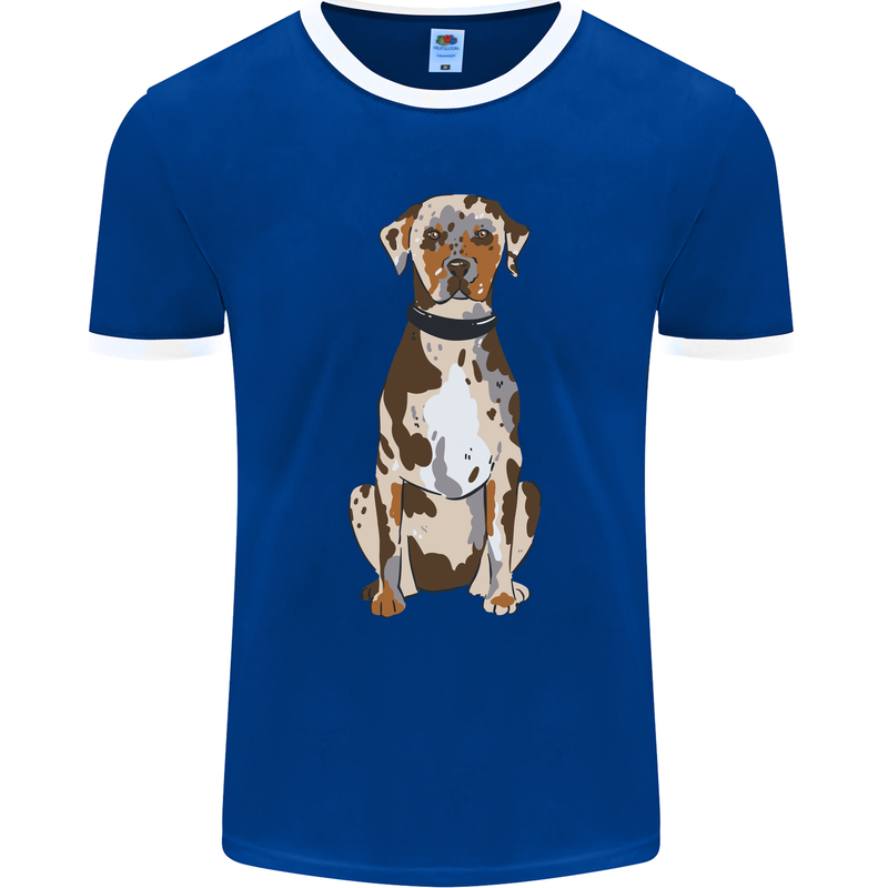 Catahoula Shepherd Dog Mens Ringer T-Shirt FotL Royal Blue/White