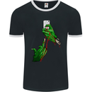Zombie Selfie Funny Halloween Horror Mens Ringer T-Shirt FotL Black/White